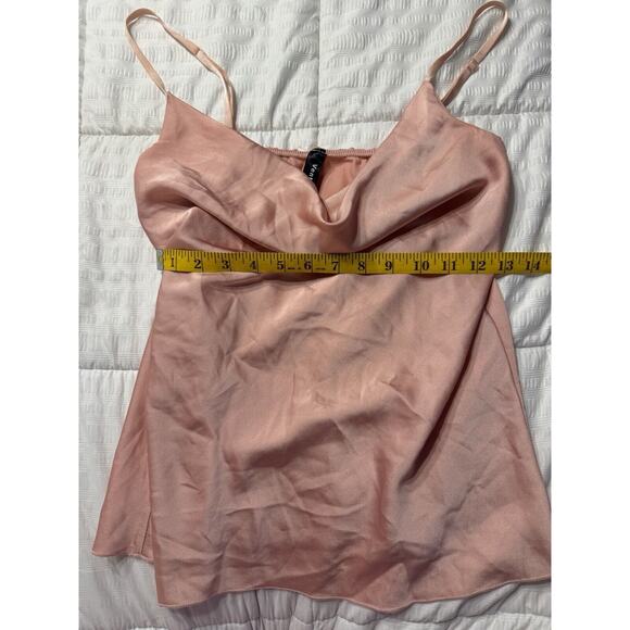 Venti6 Pink Tank Top Cowl Neck Adjustable Straps Women's Small Made in Italy Lux - Picture 2 of 6